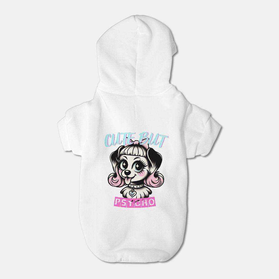 Cute But Psycho Punk Dog Hoodie For Dog-Small Dog-Medium Dog-Large Dog-Dog Gift-Dogs Lovers Gift-Punk Dog Hoodie