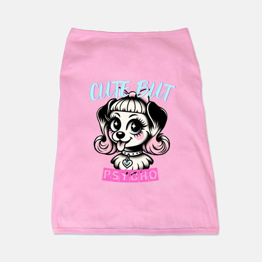 Cute But Psycho Punk Dog Shirt For Dog-Small Dog-Medium Dpg-Large Dog-Pet Gift-Dogs Lovers Gift-Punk Dog Shirt