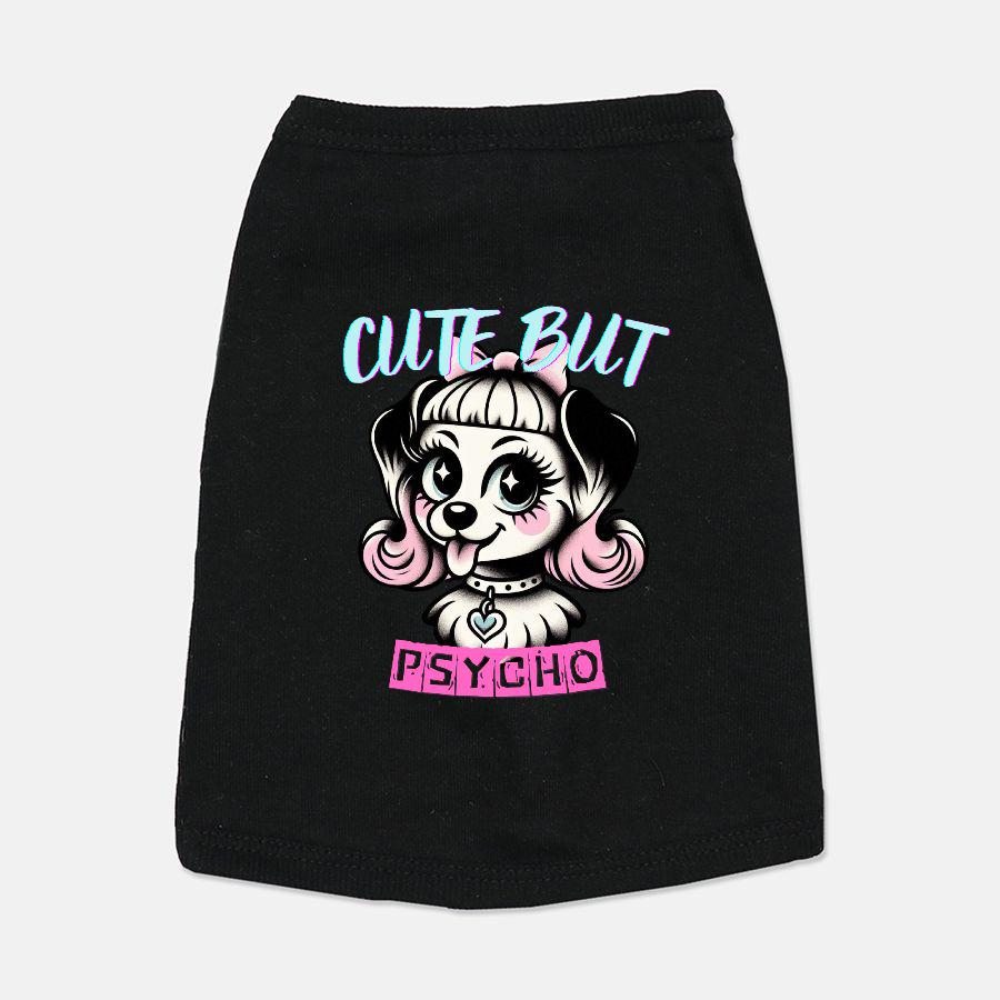 Cute But Psycho Punk Dog Shirt For Dog-Small Dog-Medium Dpg-Large Dog-Pet Gift-Dogs Lovers Gift-Punk Dog Shirt