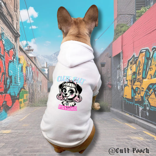 Cute But Psycho Punk Dog Hoodie For Dog-Small Dog-Medium Dog-Large Dog-Dog Gift-Dogs Lovers Gift-Punk Dog Hoodie